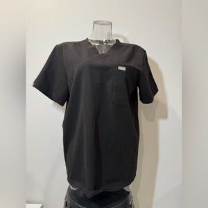 FIGS SCRUB TOP. Black. Medium. No flaws noted.